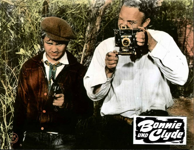 Bonnie und Clyde - Lobbykarten - Michael J. Pollard, Gene Hackman