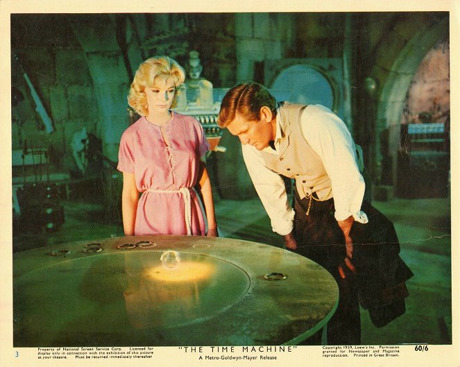 La Machine à explorer le temps - Cartes de lobby - Yvette Mimieux, Rod Taylor