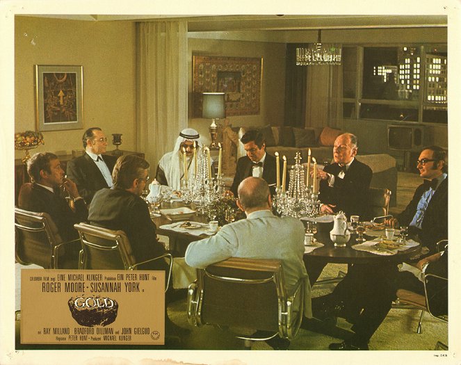 Gold - Lobby karty - Bradford Dillman, John Gielgud