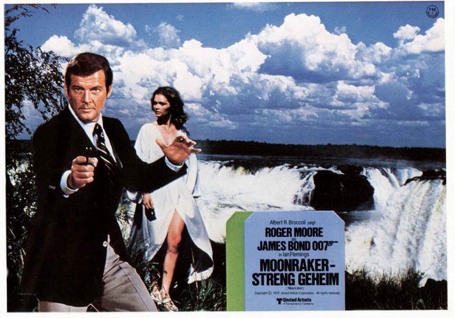 007 - Aventura no Espaço - Cartões lobby - Roger Moore