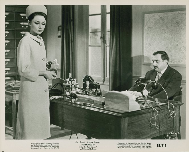 Charade - Lobbykarten - Audrey Hepburn, Jacques Marin