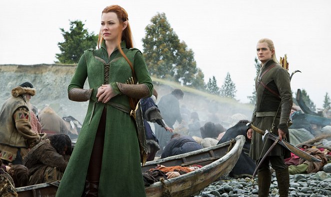 O Hobbit: A Batalha dos Cinco Exércitos - Do filme - Evangeline Lilly, Orlando Bloom