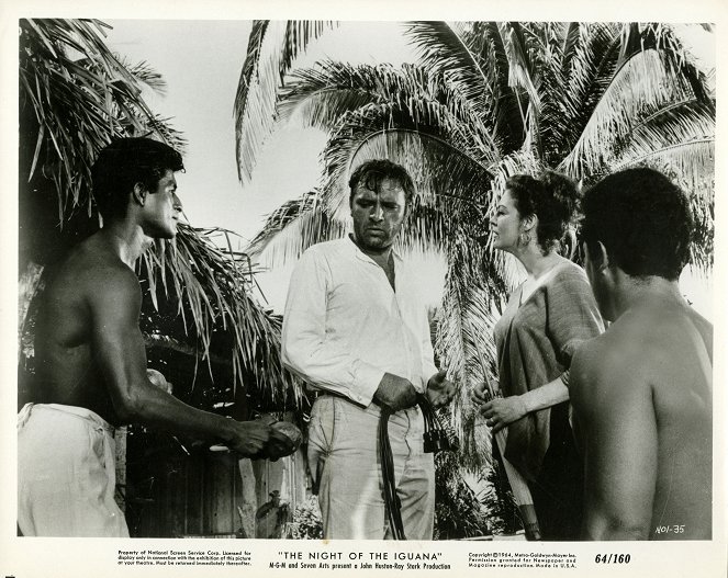 La Nuit de l'iguane - Cartes de lobby - Richard Burton
