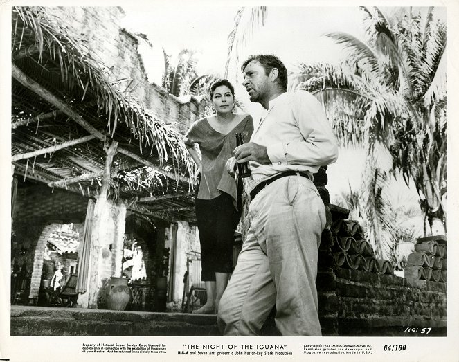 La Nuit de l'iguane - Cartes de lobby - Ava Gardner, Richard Burton
