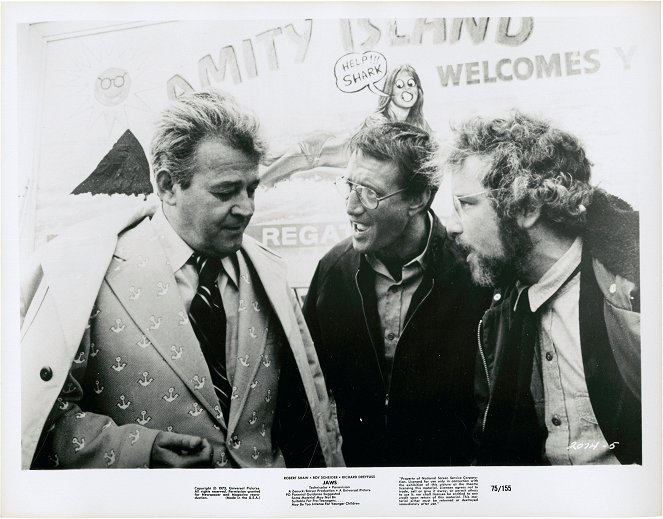 Der weiße Hai - Lobbykarten - Murray Hamilton, Roy Scheider, Richard Dreyfuss