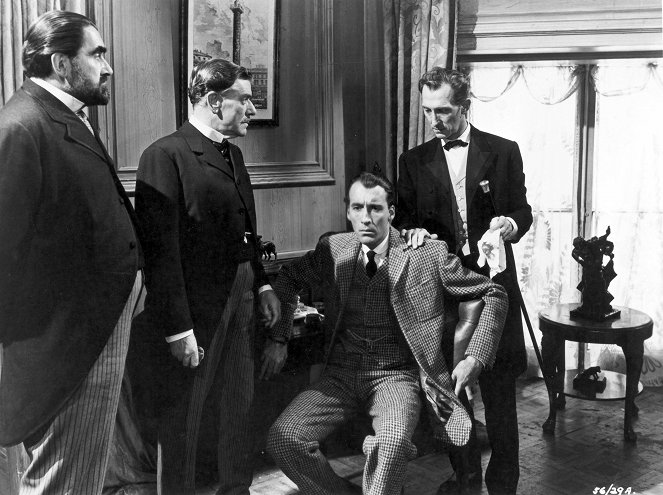 Der Hund von Baskerville - Filmfotos - Francis De Wolff, André Morell, Christopher Lee, Peter Cushing