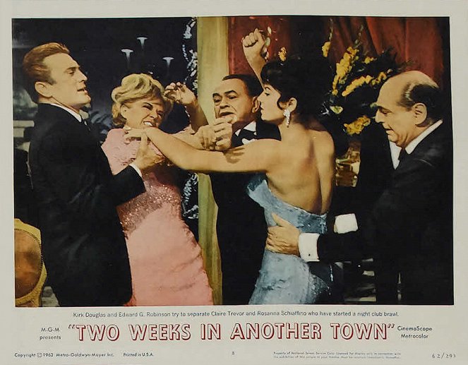 Two Weeks in Another Town - Cartes de lobby - Kirk Douglas, Edward G. Robinson