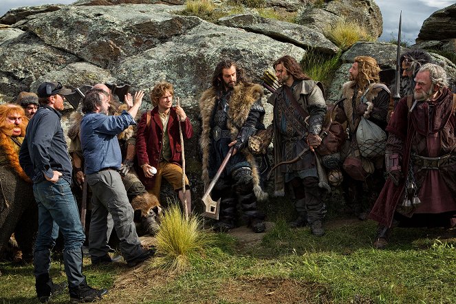 A hobbit - Váratlan utazás - Forgatási fotók - Peter Jackson, Martin Freeman, Richard Armitage, Aidan Turner