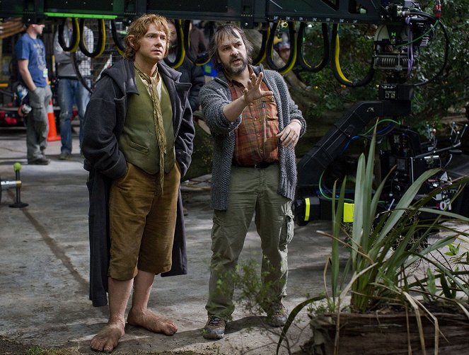 O Hobbit: Uma Jornada Inesperada - De filmagens - Martin Freeman, Peter Jackson