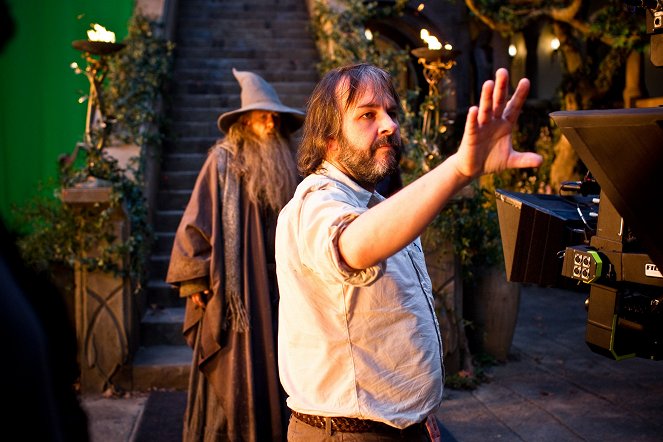 O Hobbit: Uma Jornada Inesperada - De filmagens - Ian McKellen, Peter Jackson