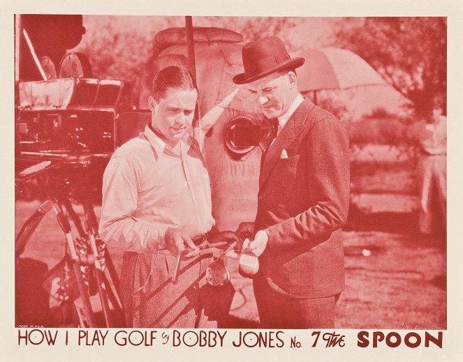 How I Play Golf, by Bobby Jones No. 7: 'The Spoon' - Lobbykaarten - Walter Huston
