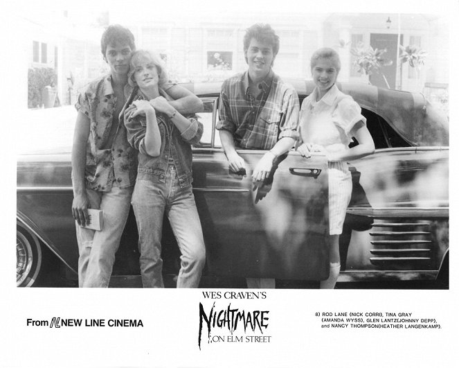 A Nightmare on Elm Street - Lobbykaarten - Jsu Garcia, Amanda Wyss, Johnny Depp, Heather Langenkamp