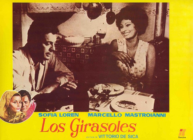 Los girasoles - Fotocromos - Marcello Mastroianni, Sophia Loren