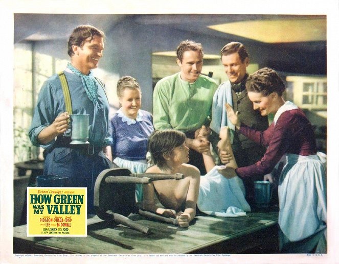 Qu'elle était verte ma vallée - Cartes de lobby - John Loder, Sara Allgood, Roddy McDowall, Maureen O'Hara