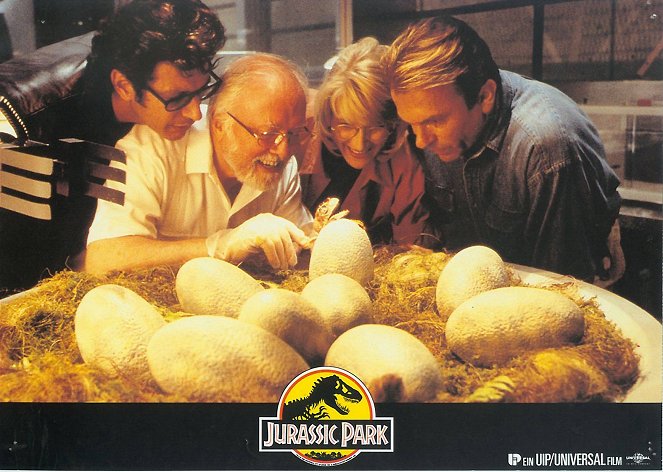 Jurassic Park - Lobbykarten - Jeff Goldblum, Richard Attenborough, Laura Dern, Sam Neill