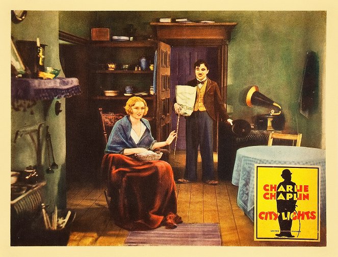 Lichter der Großstadt - Lobbykarten - Virginia Cherrill, Charlie Chaplin