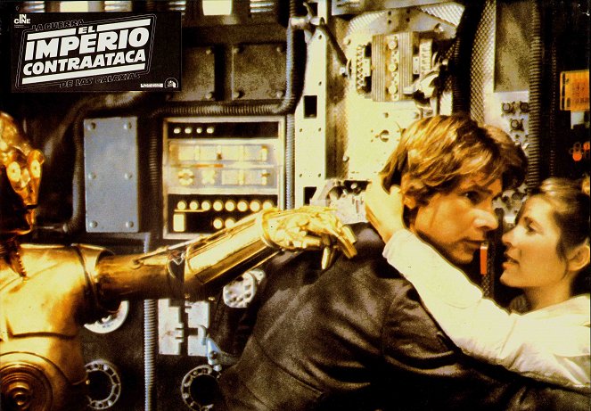 Das Imperium schlägt zurück - Lobbykarten - Harrison Ford, Carrie Fisher