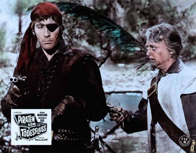The Pirates of Blood River - Lobby karty - Christopher Lee, Michael Ripper