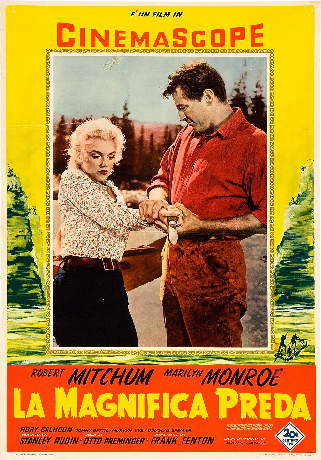 Fluß ohne Wiederkehr - Lobbykarten - Marilyn Monroe, Robert Mitchum