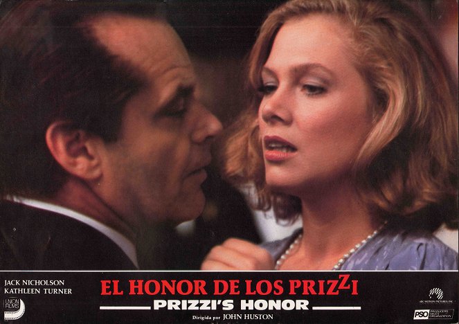 Prizzi's Honor - Lobbykaarten - Jack Nicholson, Kathleen Turner