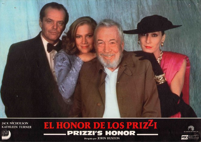 L'Honneur des Prizzi - Cartes de lobby - Jack Nicholson, Kathleen Turner, John Huston, Anjelica Huston