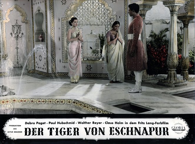 Der Tiger von Eschnapur - Lobbykarten - Debra Paget
