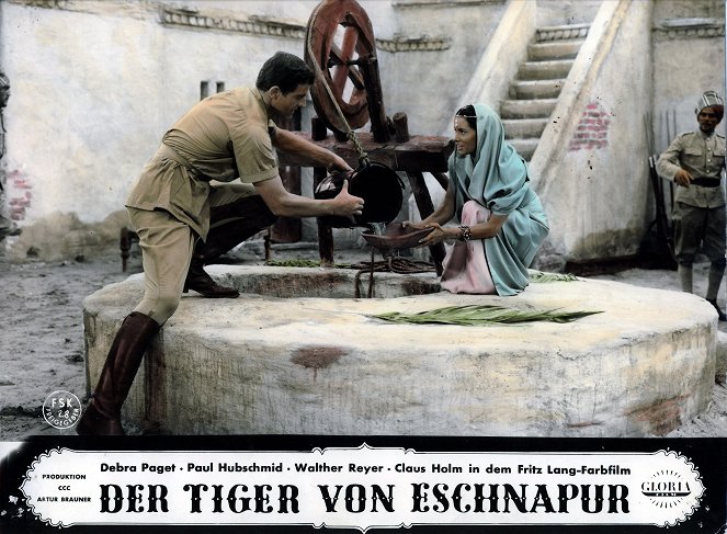 Tygrys z Esznapuru - Lobby karty - Paul Hubschmid, Debra Paget