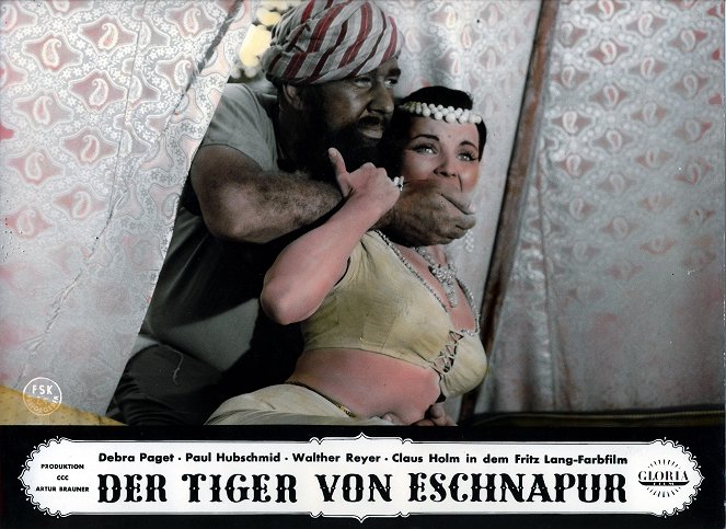 O Tigre de Eschnapur - Cartões lobby - Debra Paget