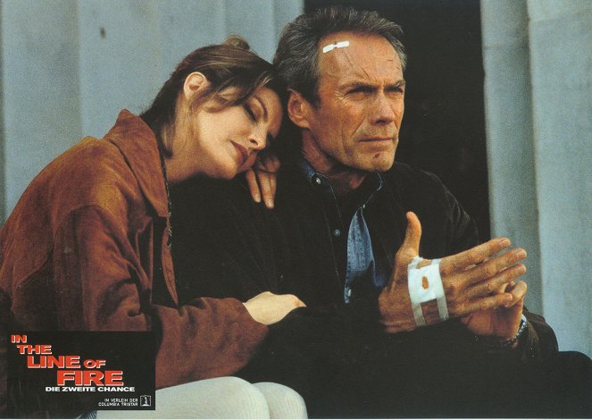 In the Line of Fire - Die zweite Chance - Lobbykarten - Rene Russo, Clint Eastwood