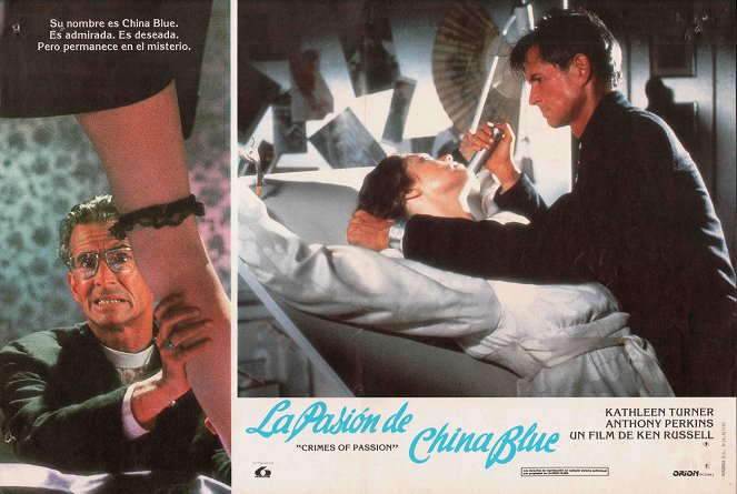 China Blue bei Tag und Nacht - Lobbykarten - Kathleen Turner, Anthony Perkins