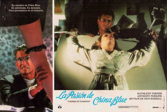 China Blue bei Tag und Nacht - Lobbykarten - Anthony Perkins, Kathleen Turner