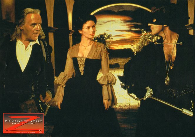 The Mask of Zorro - Lobby Cards - Anthony Hopkins, Catherine Zeta-Jones, Antonio Banderas