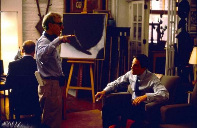 Schmalspurganoven - Dreharbeiten - Woody Allen, Hugh Grant