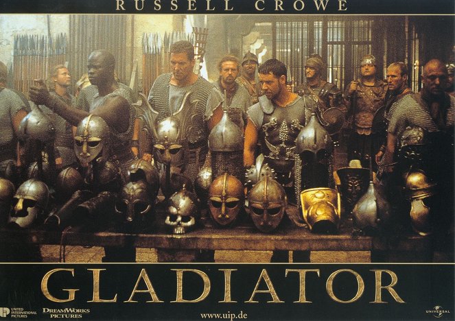 Gladiator - Lobby karty - Djimon Hounsou, Ralf Moeller, Russell Crowe