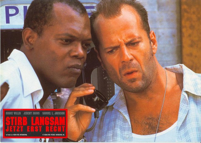 Une journée en enfer - Cartes de lobby - Samuel L. Jackson, Bruce Willis