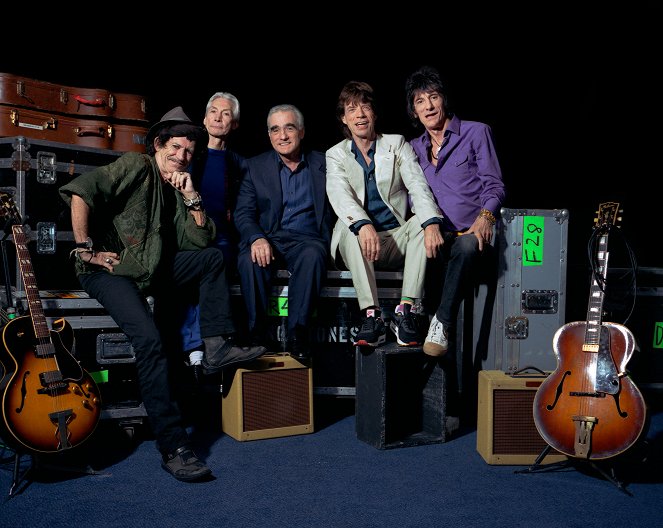 Rolling Stones - Shine a Light - Werbefoto - Keith Richards, Charlie Watts, Martin Scorsese, Mick Jagger, Ronnie Wood