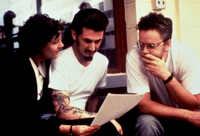 Mŕtvy muž prichádza - Z nakrúcania - Susan Sarandon, Sean Penn, Tim Robbins