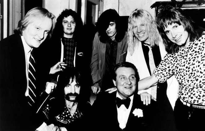 This Is Spinal Tap - Del rodaje - Tony Hendra, Harry Shearer, Patrick Macnee, Michael McKean, Christopher Guest