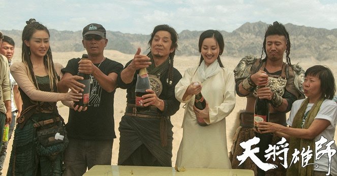 A sas és a sárkány - Forgatási fotók - Peng Lin, Daniel Lee, Jackie Chan, Amanda Wang
