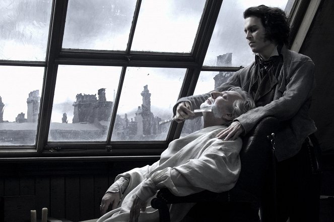 Sweeney Todd - A Fleet Street démoni borbélya - Filmfotók - Alan Rickman, Johnny Depp