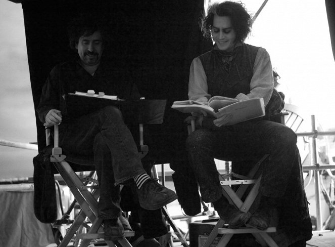Sweeney Todd - Der teuflische Barbier aus der Fleet Street - Dreharbeiten - Tim Burton, Johnny Depp