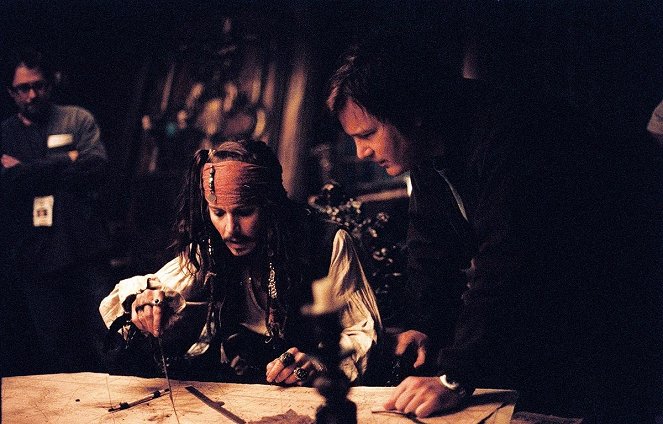 Piratas das Caraíbas - O Cofre do Homem Morto - De filmagens - Johnny Depp, Gore Verbinski