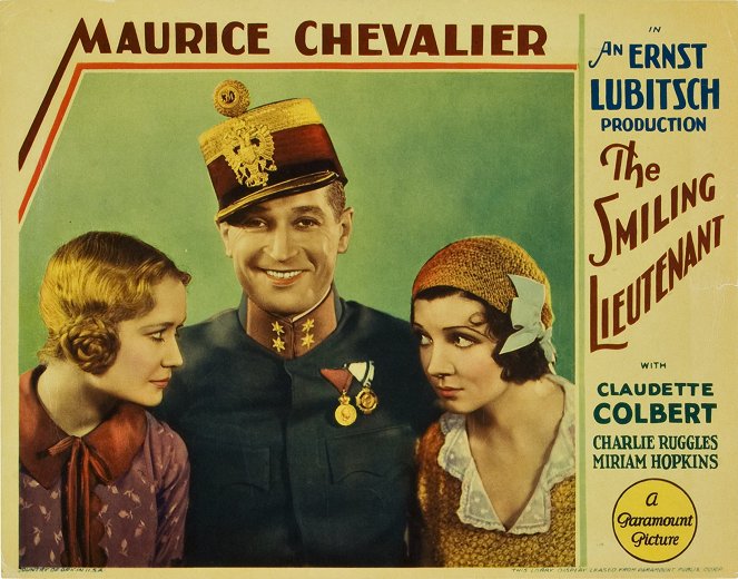 Le Lieutenant souriant - Cartes de lobby - Miriam Hopkins, Maurice Chevalier, Claudette Colbert