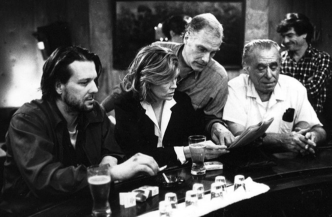 Štamgast - Z natáčení - Mickey Rourke, Faye Dunaway, Barbet Schroeder, Charles Bukowski