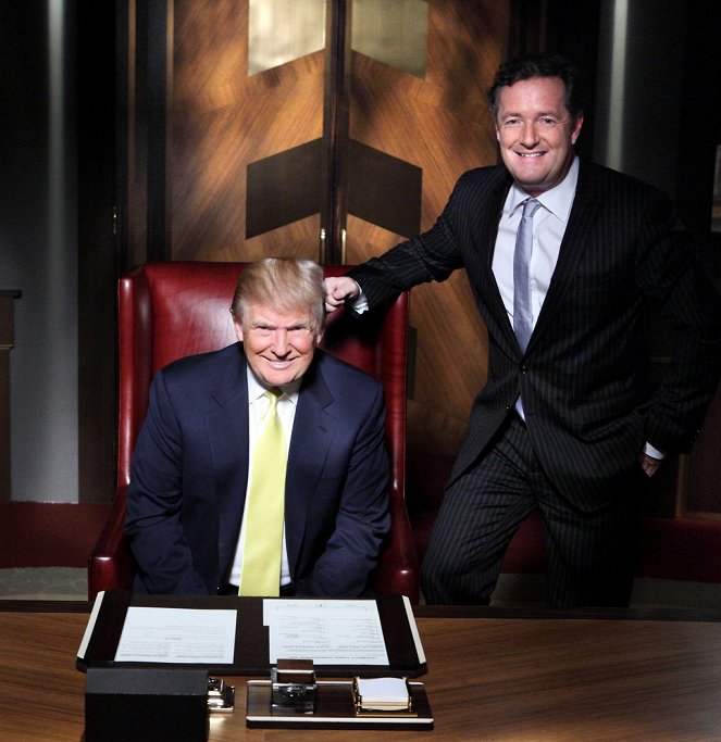 The Apprentice - Van de set - Donald Trump, Piers Morgan