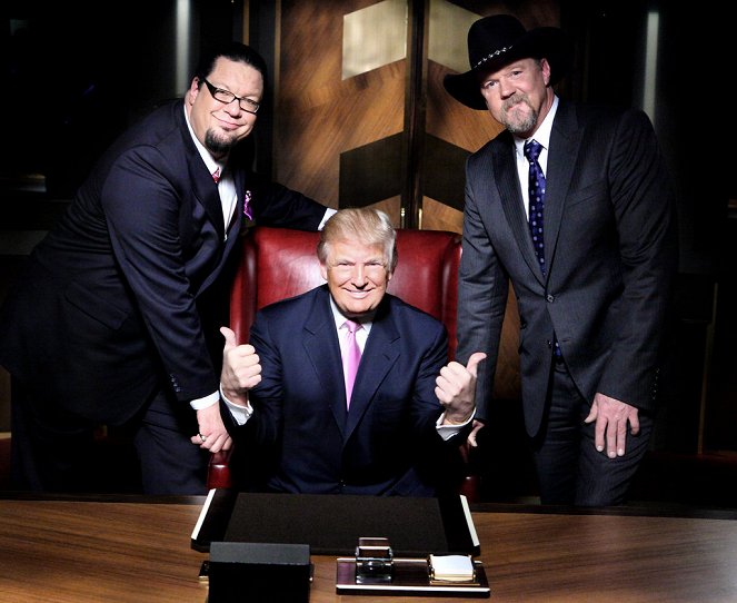 The Apprentice - Forgatási fotók - Penn Jillette, Donald Trump, Trace Adkins