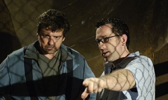 Saw III - Dreharbeiten - Angus Macfadyen, Darren Lynn Bousman
