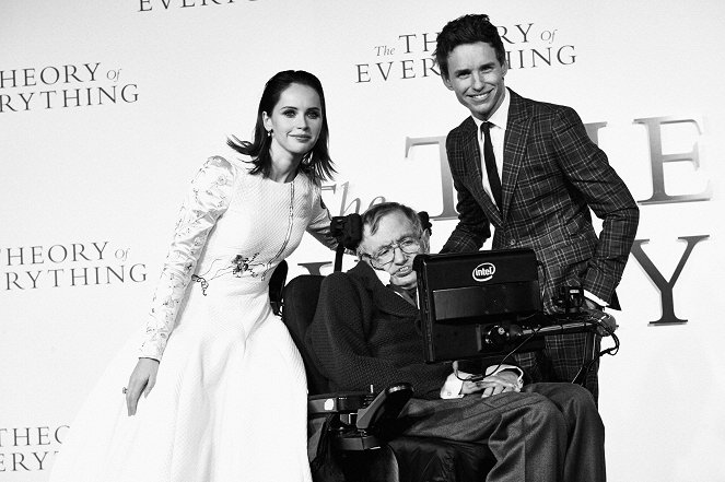 Teorie všeho - Z akcí - Felicity Jones, Stephen Hawking, Eddie Redmayne