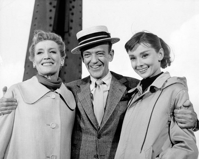 Funny Face - Van de set - Kay Thompson, Fred Astaire, Audrey Hepburn
