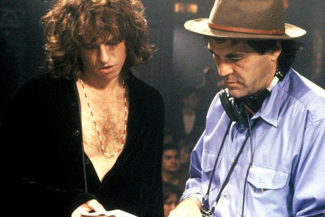 The Doors: O Mito de Uma Geração - De filmagens - Val Kilmer, Oliver Stone